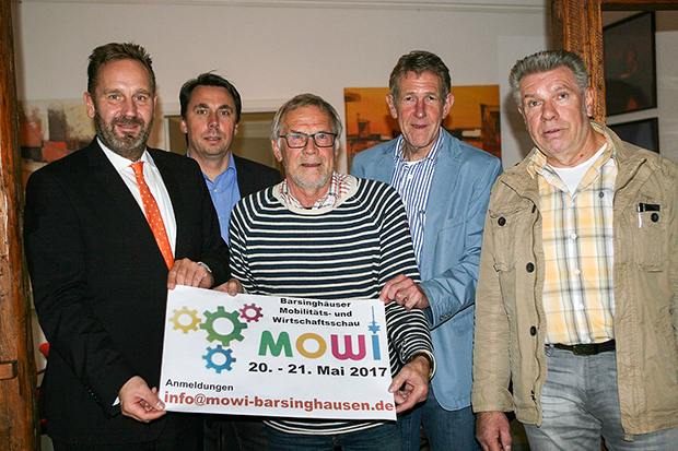Auf einem guten Weg: Auch Bürgermeister Marc Lahmann (von links) begrüßte das Engagement und das Konzept der MoWi-Organisatoren Michael Gruber, Klaus Danner, Peter Dörries und Walter Krull. Fotos: Bratke