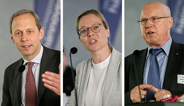 Doppelpässe: Dr. Hendrik Hoppenstedt, Vera Wucherpfennig und Prof. Dr. Wolf-Rüdiger Umbach (von links).