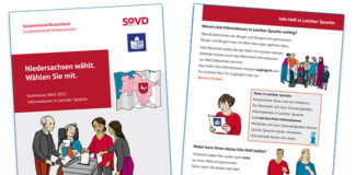 Hilft Menschen mit Behinderung: Die Broschüre zur Kommunalwahl ist in Leichter Sprache verfasst. Sie kann über den SoVD bezogen werden.