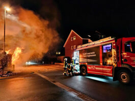 Das neue Jahr war noch keine halbe Stunde alt, das musste die Ortswehr Egestorf schon zu ihrem ersten Brandeinsatz ausrücken. Foto: Stadtfeuerwehr Barsinghausen