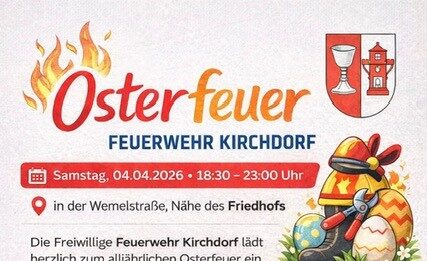 Osterfeuer in Kirchdorf am 04. April